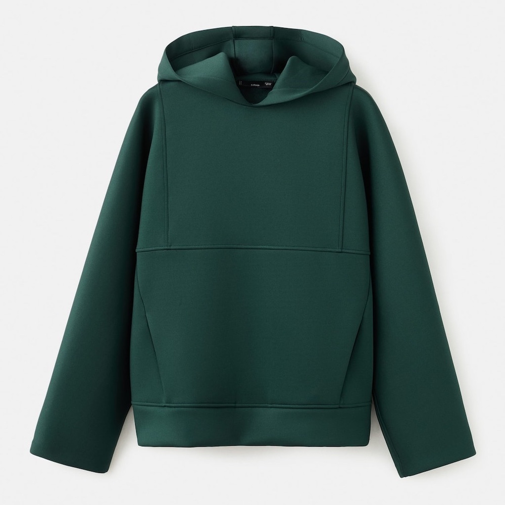 MANGO - Oversized hoodie green - L - Woman